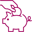 Pension retirement contributions icon