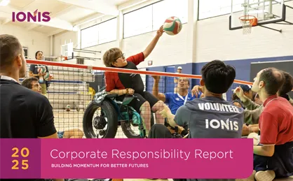 Ionis' 2025 Corporate Responsibility Report Cover